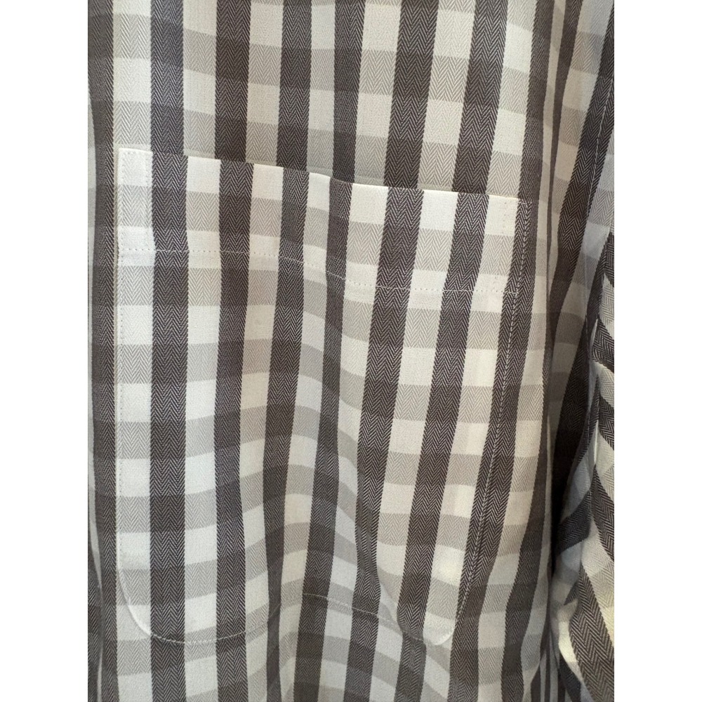 Nordstrom Men Wrinkle Free Gingham Button Down Shirt Traditional Fit Long Sleeve - Picture 8 of 8